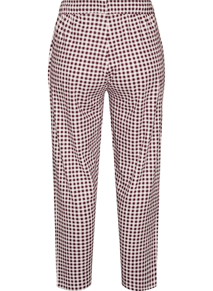 Baumwoll-Pyjamahose mit hohem Bund, Rot, Packshot image number 1