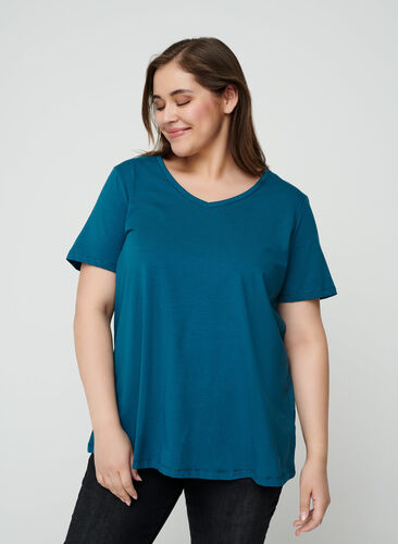 Basic T-Shirt, Blue Coral, Model image number 0