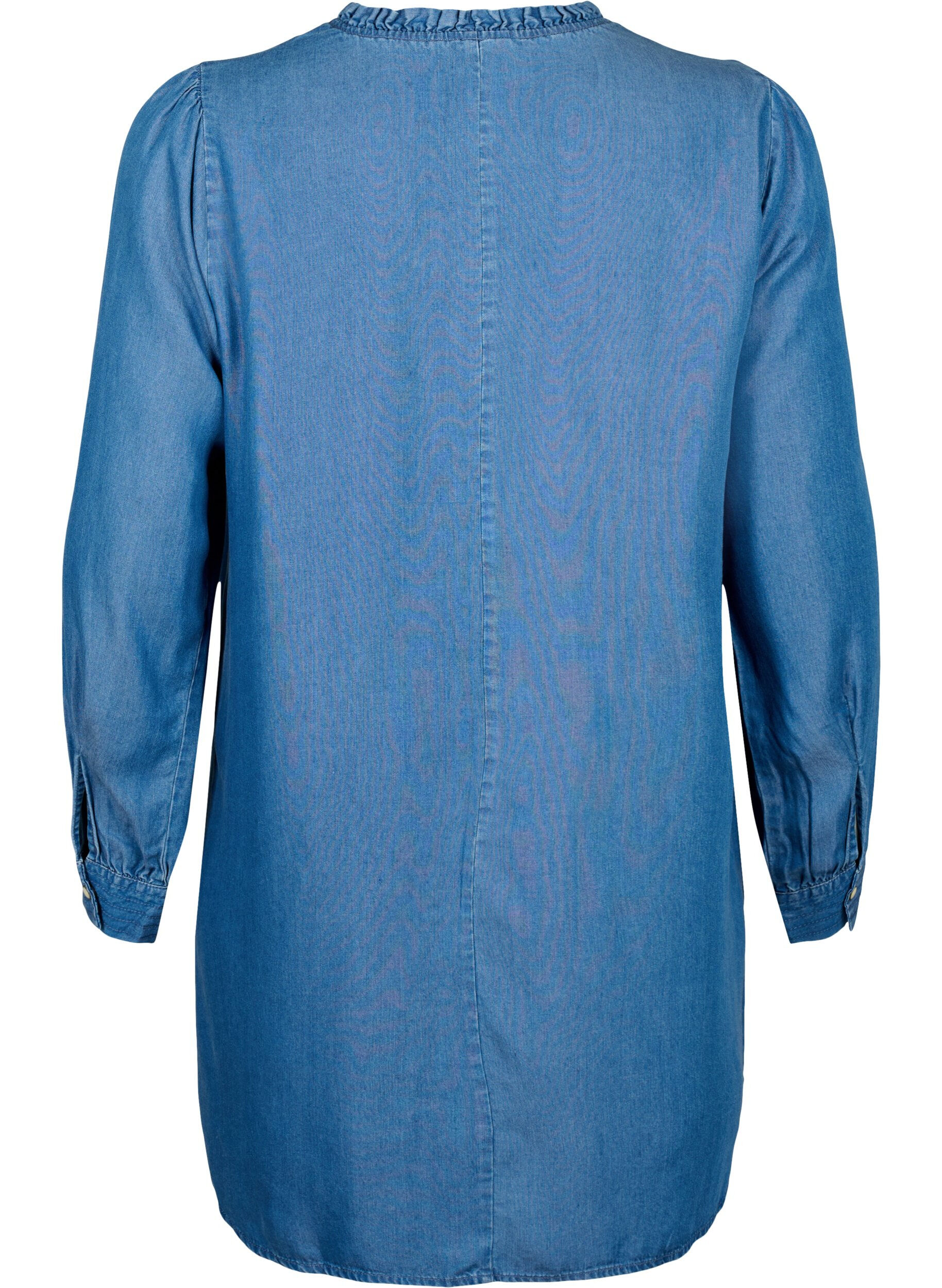 ZizziLangarm-Tunika aus TENCEL&trade; Lyocell, Medium Blue denim, Packshot image number 1