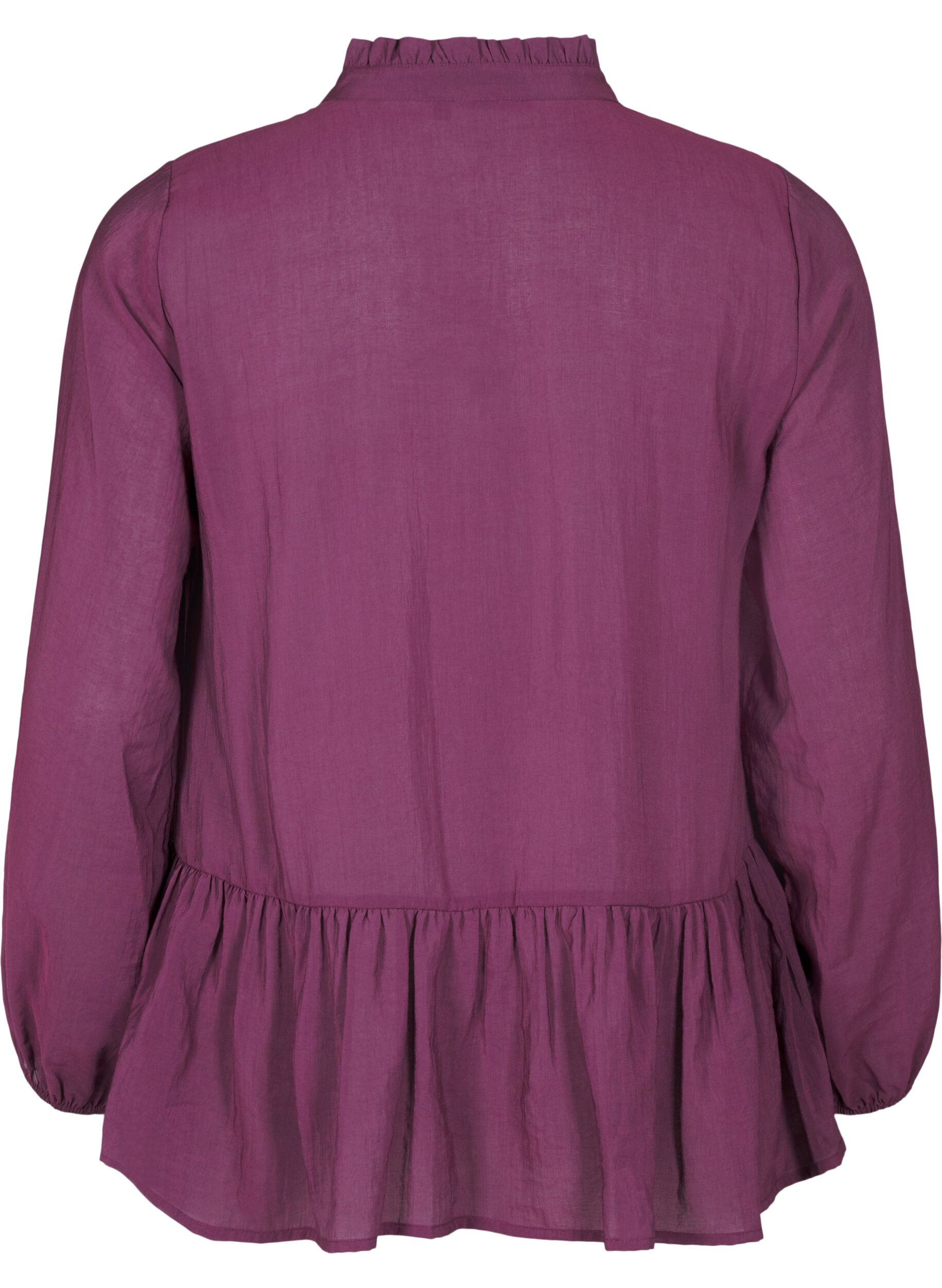 Zizzi Viskosebluse mit Sch&ouml;&szlig;chen, Lila, Packshot image number 1