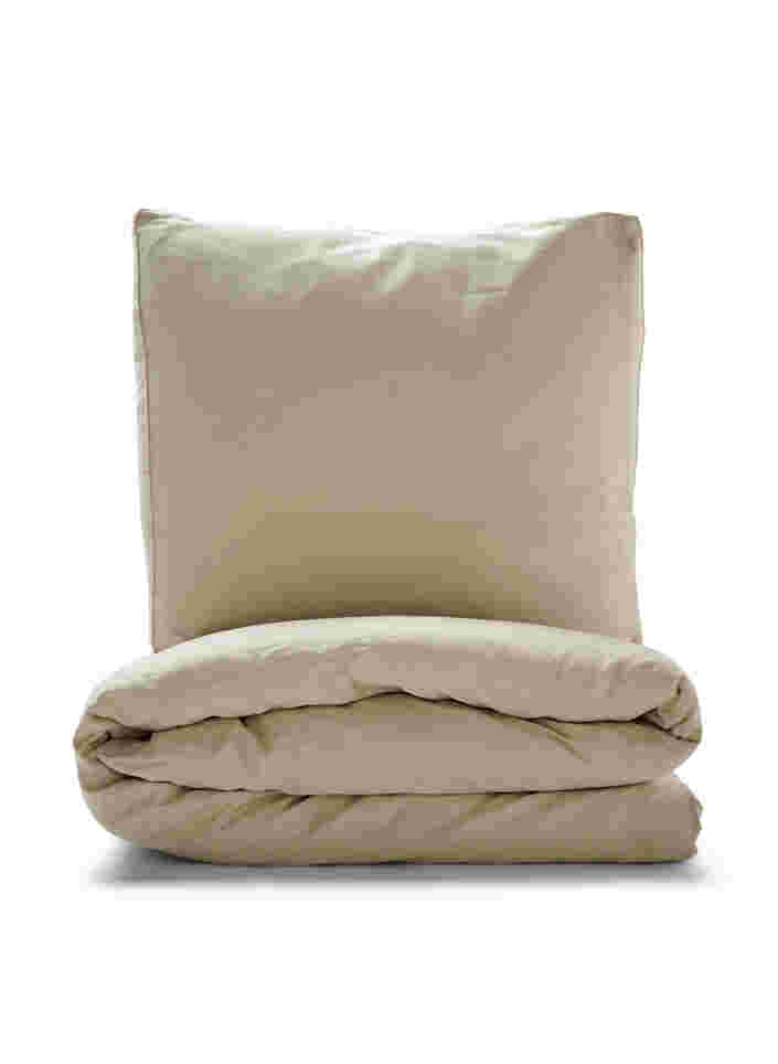 Einfarbiges Bettwäsche-Set aus Baumwolle, Oxford Tan, Packshot image number 0