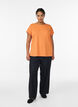 Kurz&auml;rmeliges T-Shirt aus Baumwollmischgewebe, Orange, Model image number 1