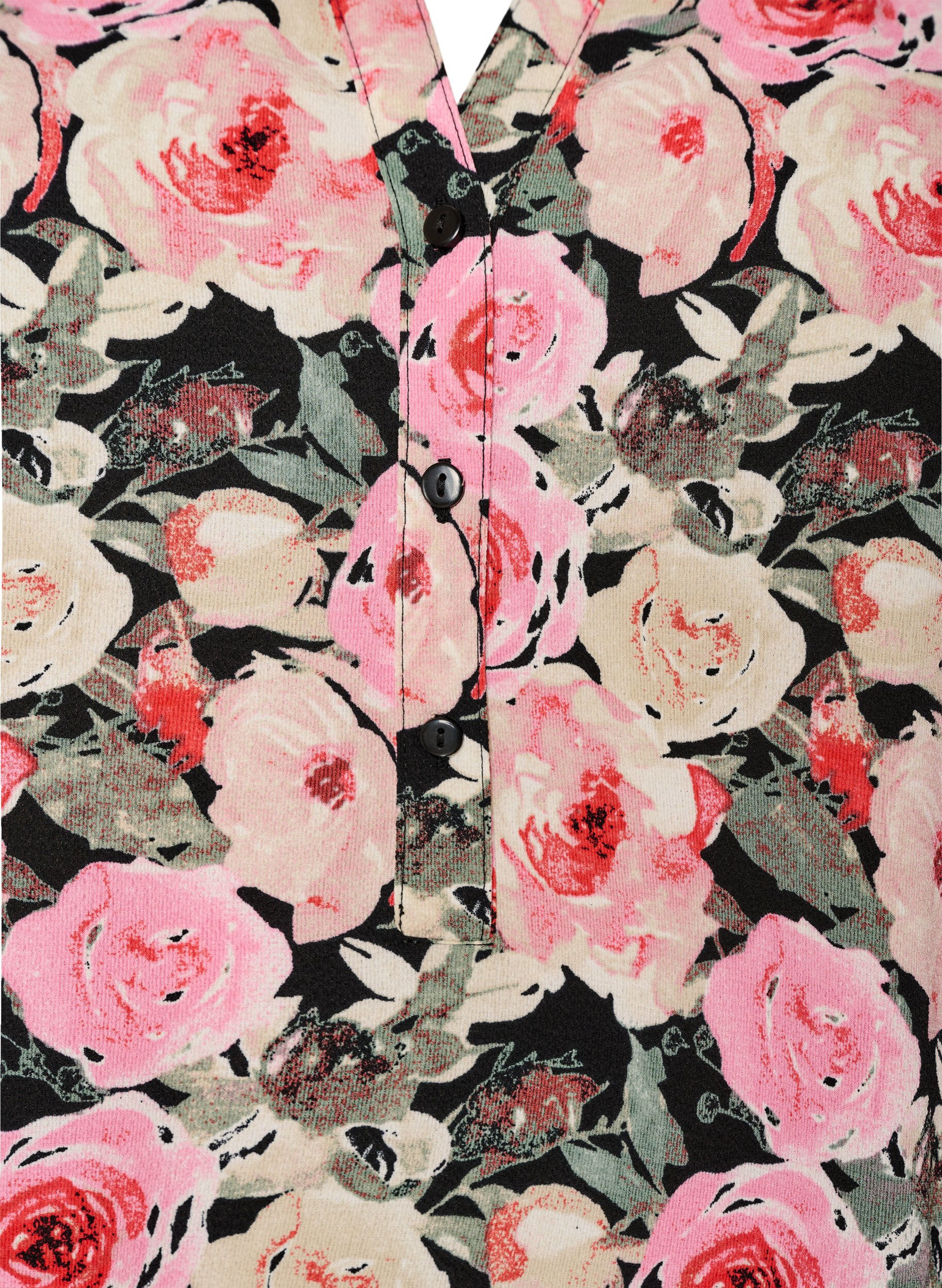 ZizziBluse mit kurzen &Auml;rmeln und V-Ausschnitt, Rot, Packshot image number 2