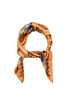 Quadratisches Tuch in Satin-Optik mit Muster, Braun, Packshot image number 0