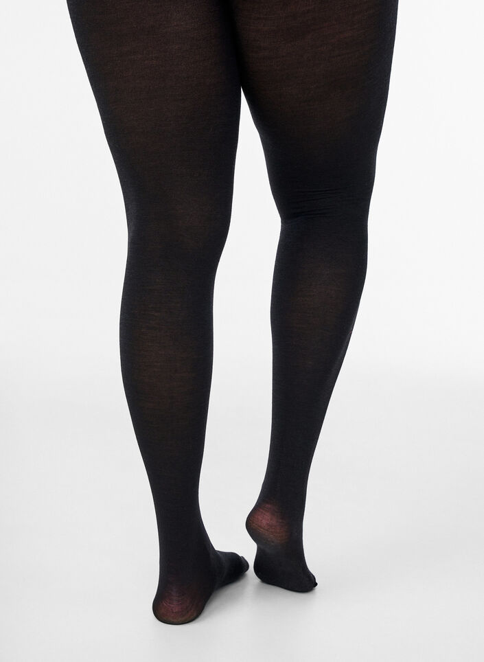 Wollstrumpfhose, Schwarz, Packshot image number 2