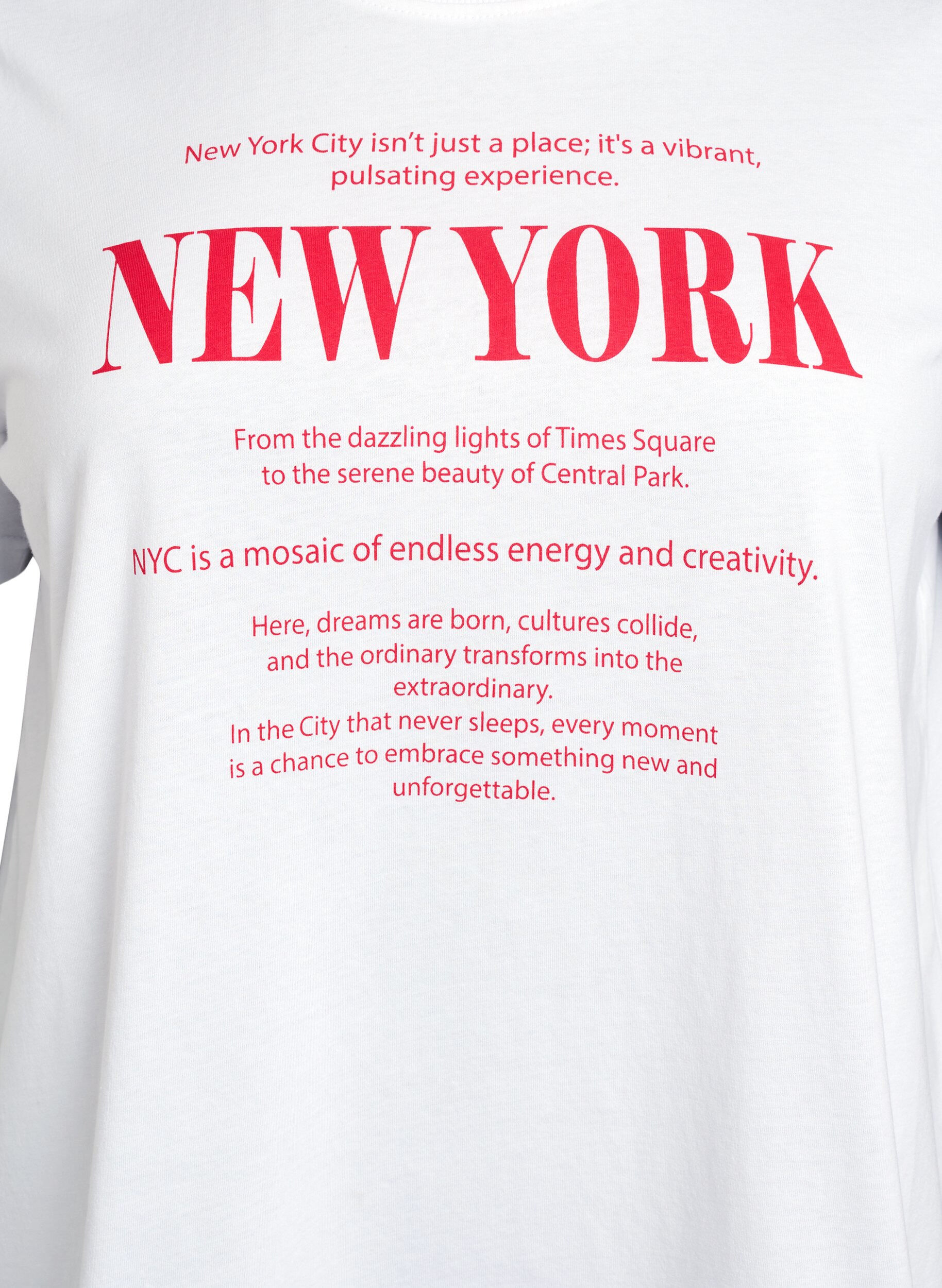 ZizziBasic-T-Shirt aus Baumwolle mit Rundhalsausschnitt, Wei&szlig;, Packshot image number 2