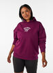 Hoodie mit Brustaufdruck, Lila, Model image number 0