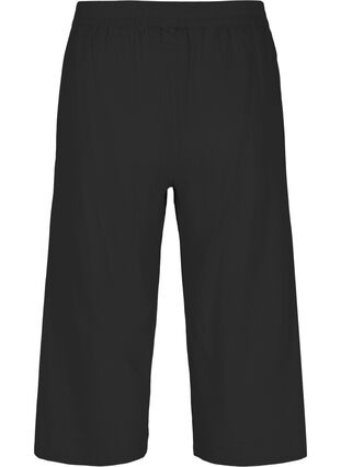 7/8-Hose aus Baumwollmischung mit Leinen, Black, Packshot image number 1