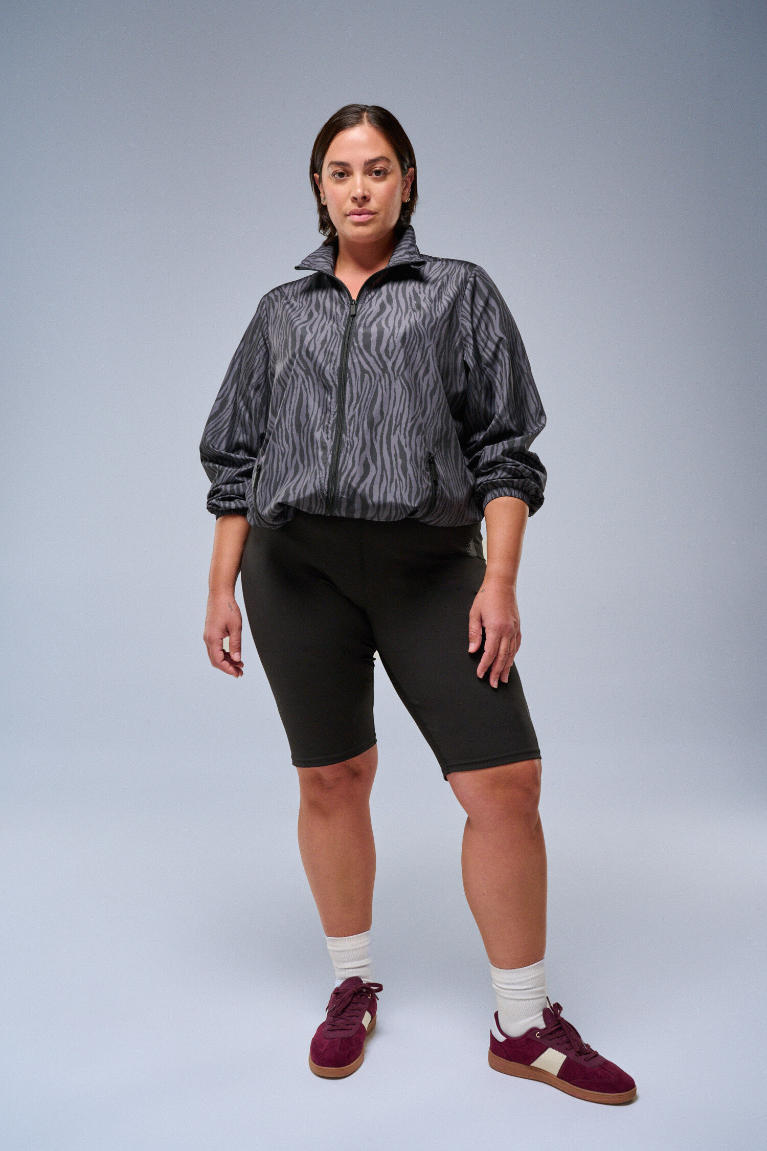 ZizziJacke mit grauem Leopardenmuster, , Model