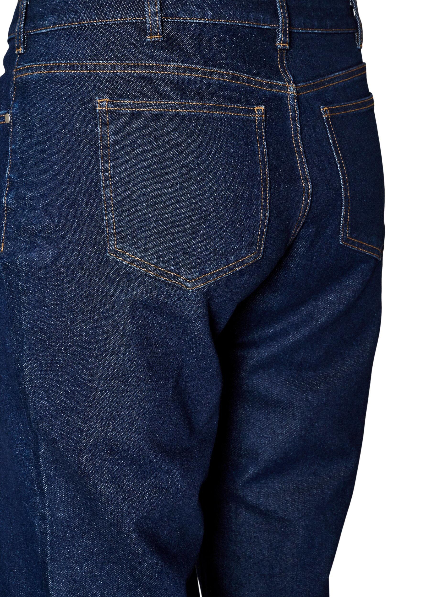 ZizziKurze Jeans mit gerader Passform und normaler Taillenh&ouml;he, Blau, Packshot image number 3