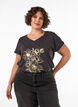 T-Shirt aus Baumwolle mit Goldfoliendruck, Grau, Model image number 0