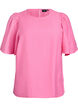 Bluse mit kurzen, weiten Ärmeln, Pink, Packshot image number 0