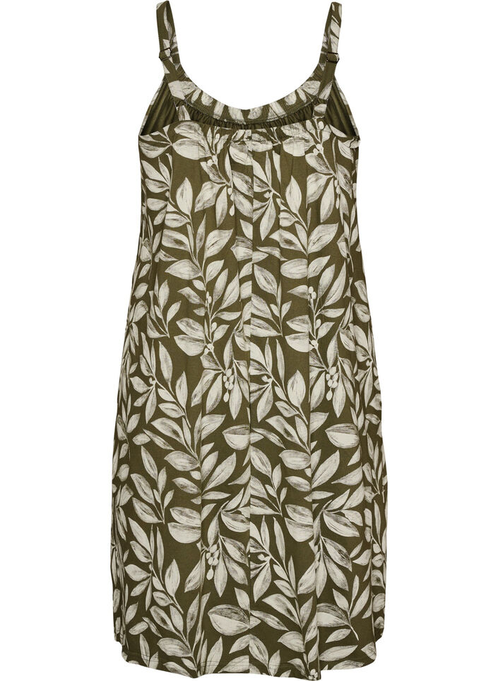 Midi-Tr&auml;gerkleid aus Bio-Baumwolle, Gr&uuml;n, Packshot image number 1