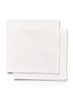 2er-Pack Servietten aus Baumwolle, White Alyssum, Packshot image number 1
