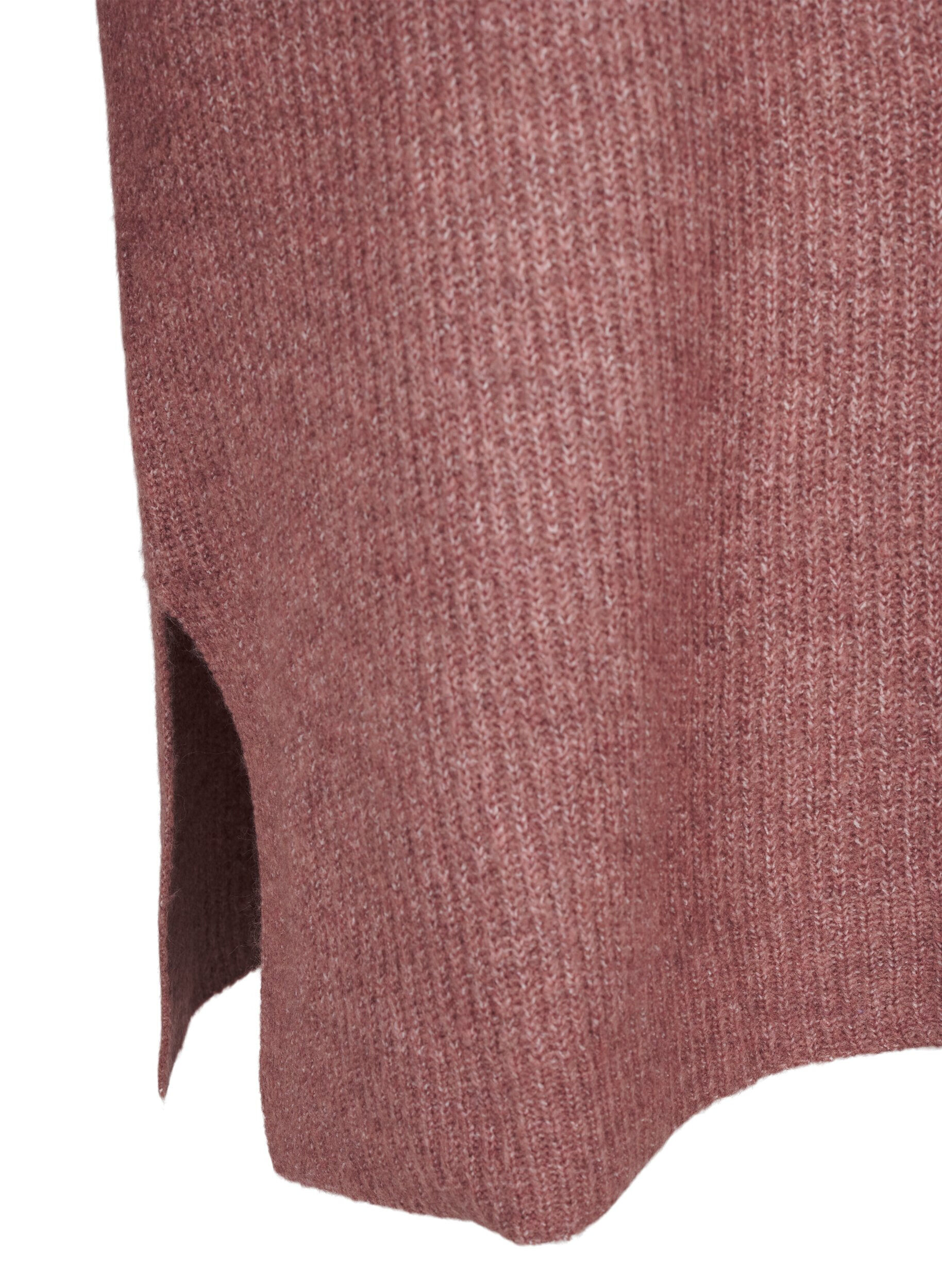 ZizziFLASH - Strickkleid mit Rollkragen, Rot, Packshot image number 3