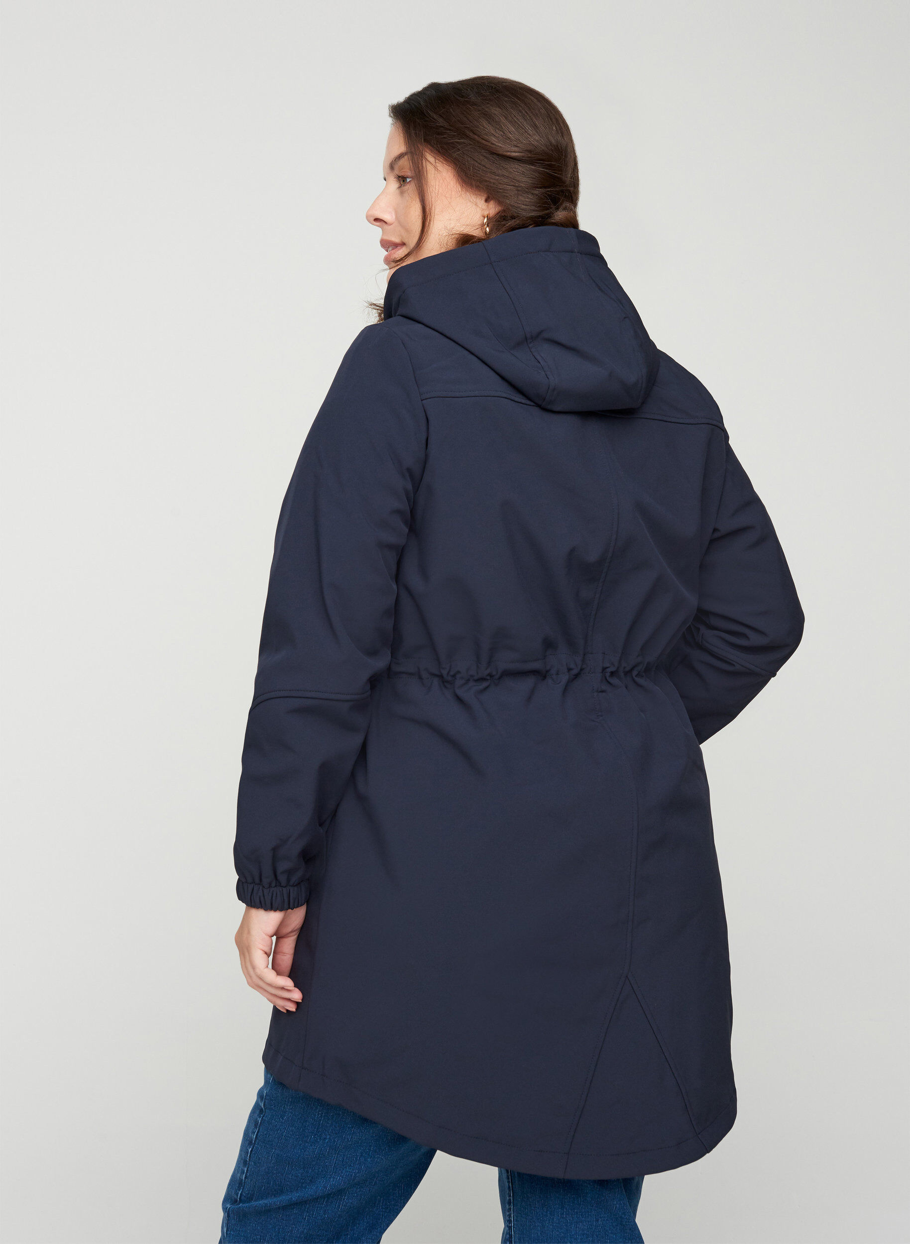 ZizziSoftshelljacke mit Kapuze, Night Sky solid, Model image number 2
