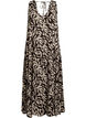 &Auml;rmelloses Maxikleid in A-Linie mit V-Ausschnitt, Braun, Packshot image number 0