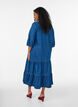 Maxikleid aus Denim mit ger&uuml;schten Stufen, Blau, Model image number 1