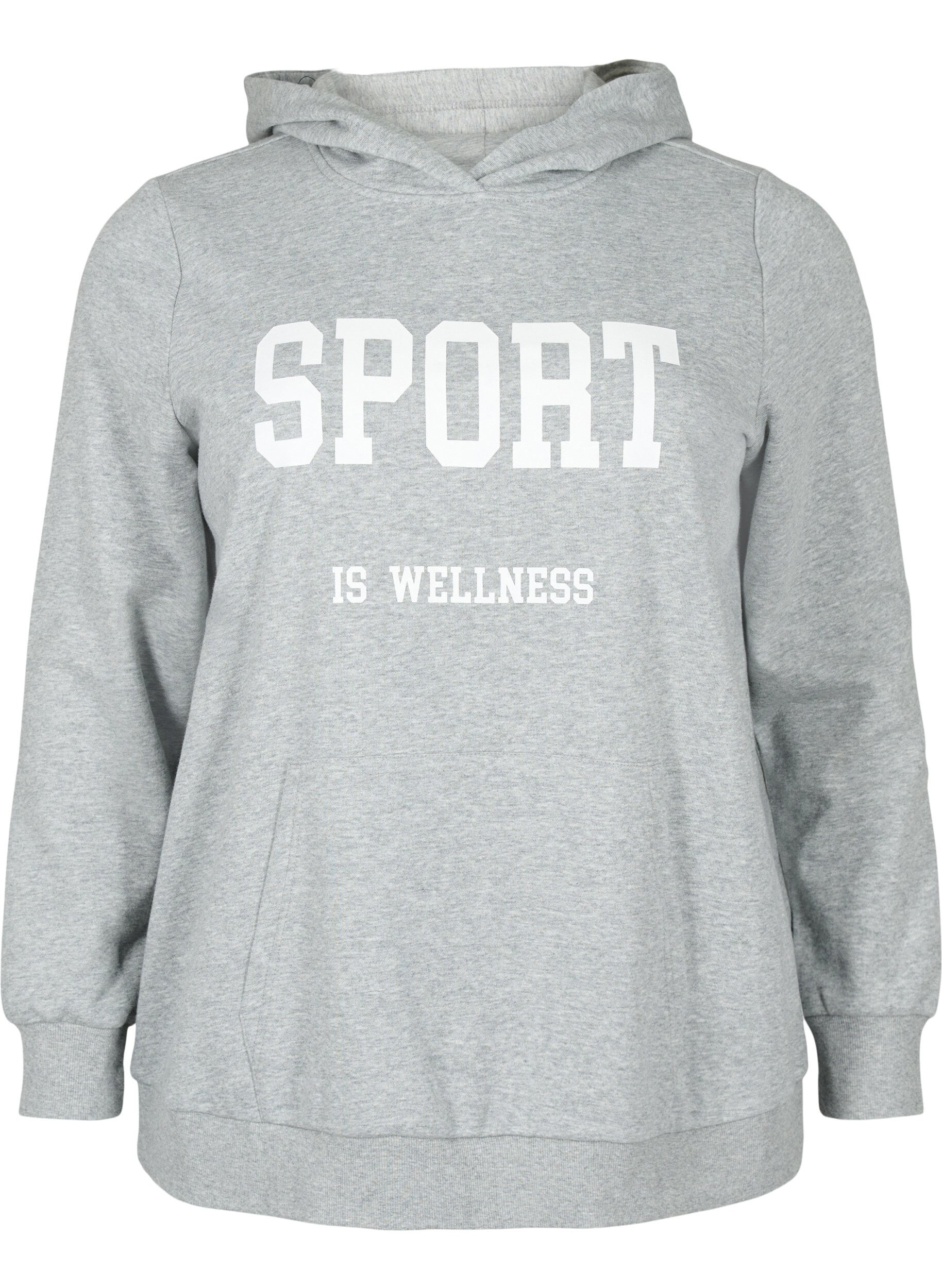 ZizziSweat-Hoodie, Light Grey Melange, Packshot image number 0