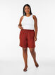 Shorts mit Taschen und hoher Taille, Rot, Model image number 1