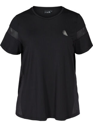 Kurzarm Trainings-T-Shirt, Black, Packshot image number 0