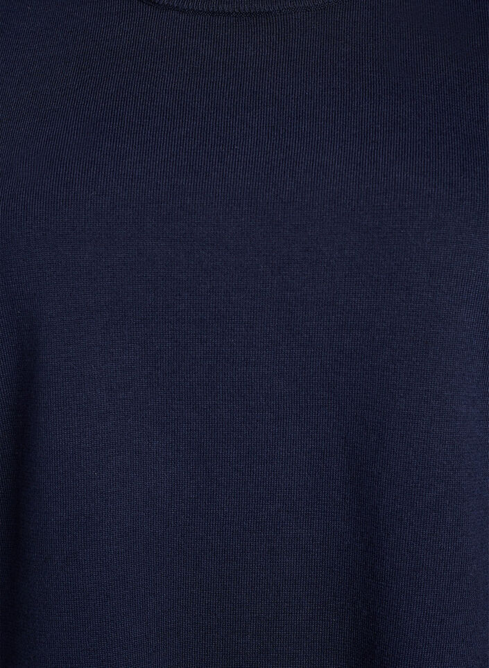 Fein gestrickte Bluse mit kurzen &Auml;rmeln, Blau, Packshot image number 2