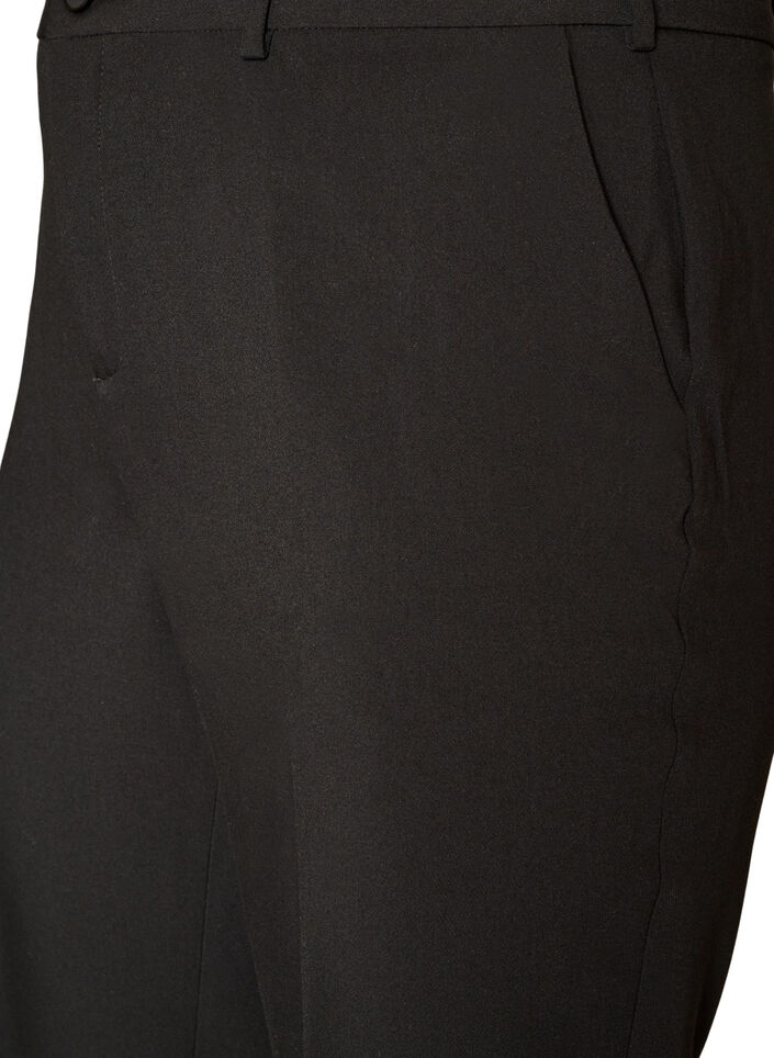 Anzughose mit hoher Taille und B&uuml;gelfalten, Schwarz, Packshot image number 2