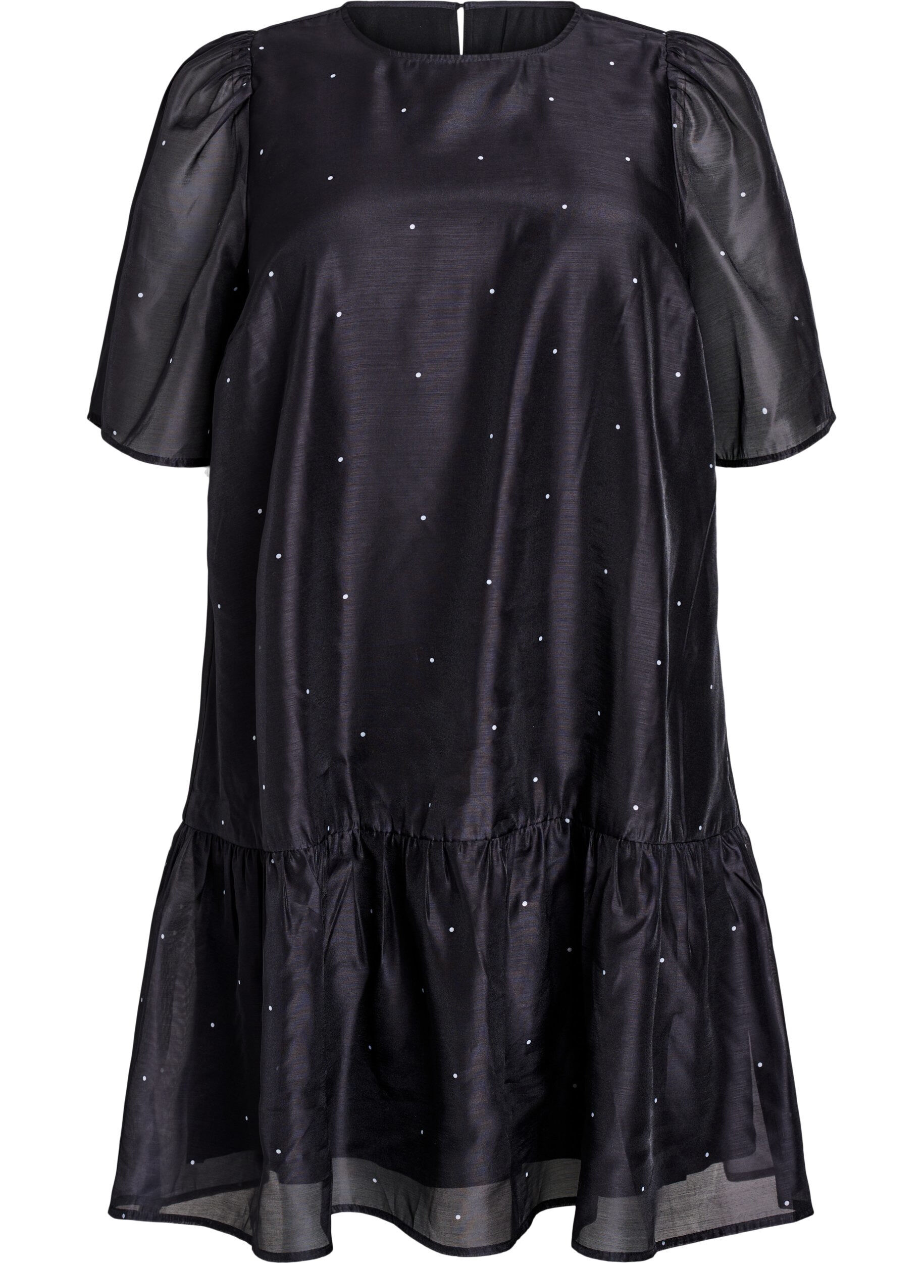 ZizziKnielanges Partykleid mit transparenten &Auml;rmeln, Schwarz, Packshot image number 0