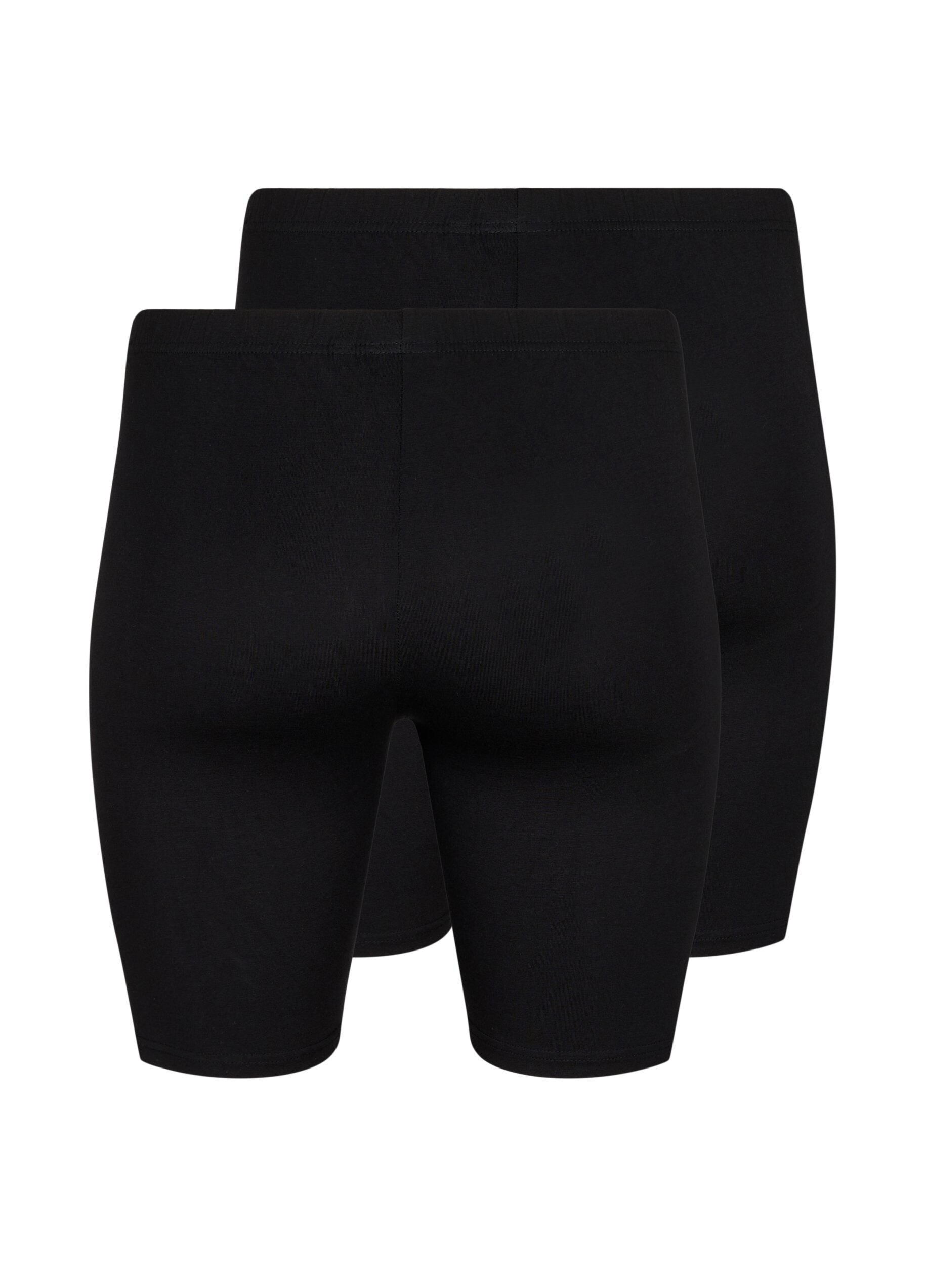 Zizzi2er-Pack Radlershorts aus Viskose, Schwarz, Packshot image number 1