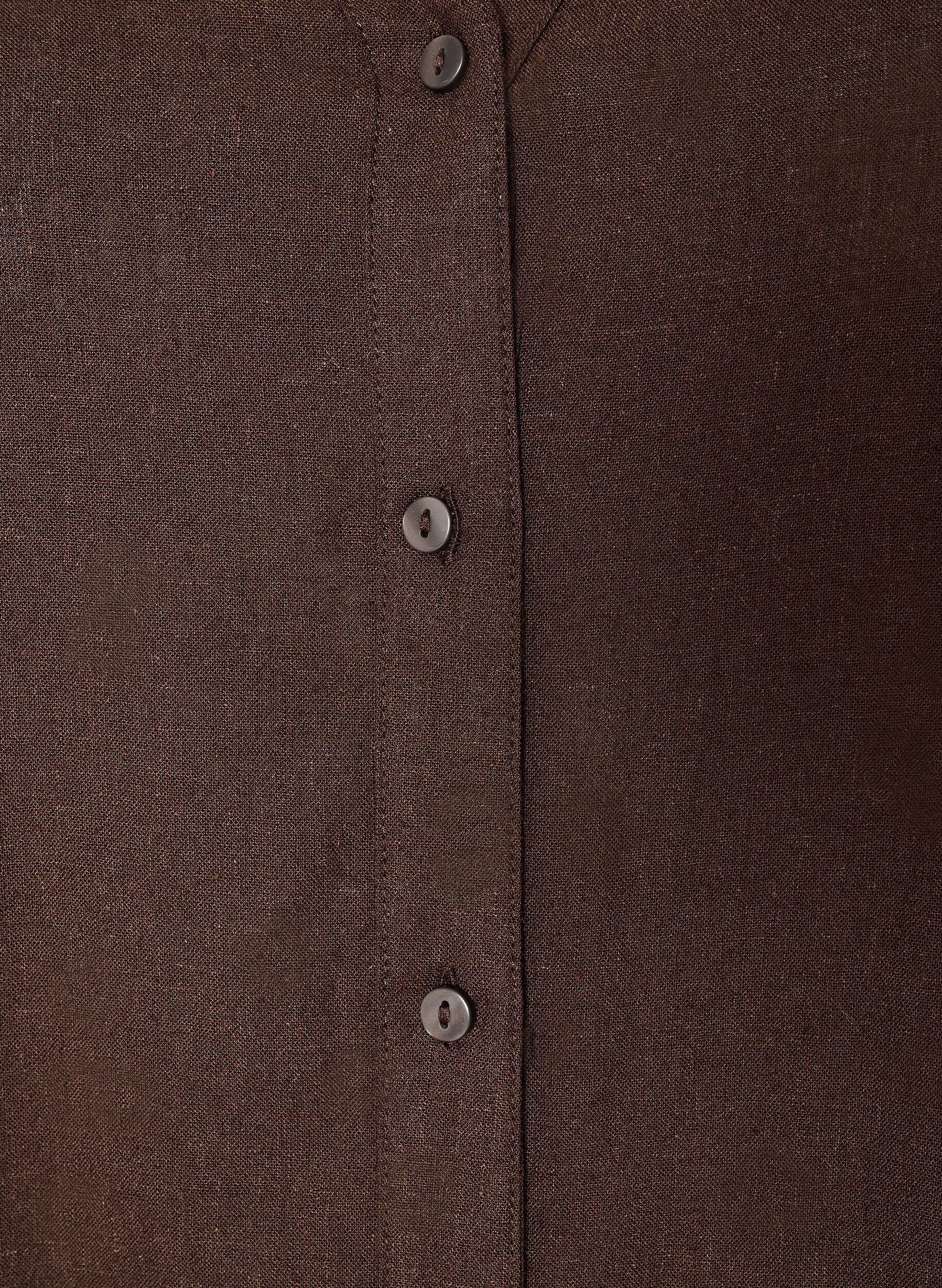 ZizziLange Bluse aus Leinen und Viskose, Braun, Packshot image number 2