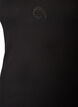 Tailleiertes Top mit Motiv, Schwarz, Packshot image number 2