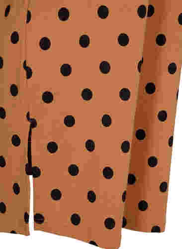 Kleid mit Punktmustern und 3/4 Ärmeln, Almond Black Dot, Packshot image number 3