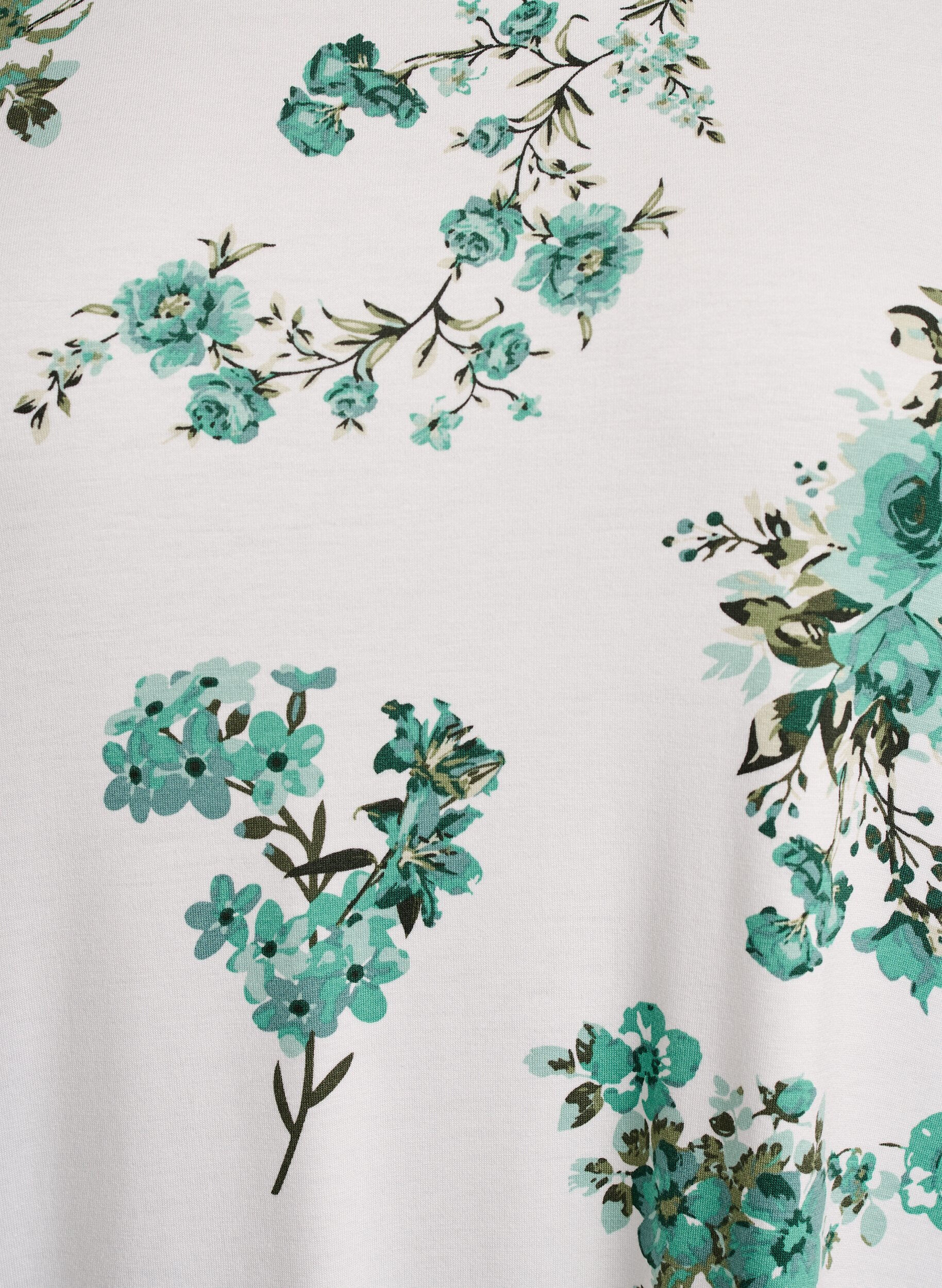 ZizziT-Shirt mit Blumenprint, Wei&szlig;, Packshot image number 2
