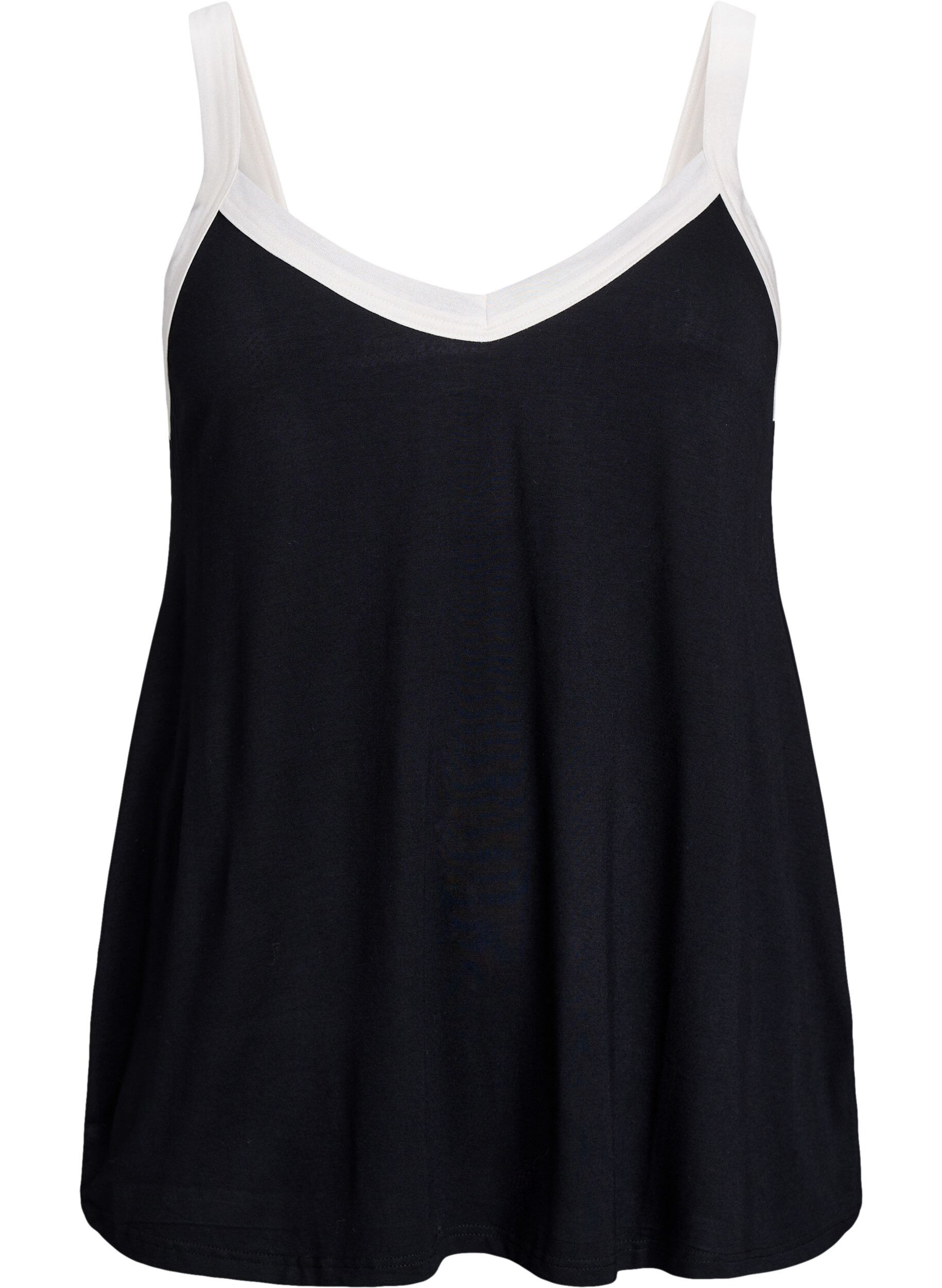 Nachthemd mit Tr&auml;gern und V-Ausschnitt