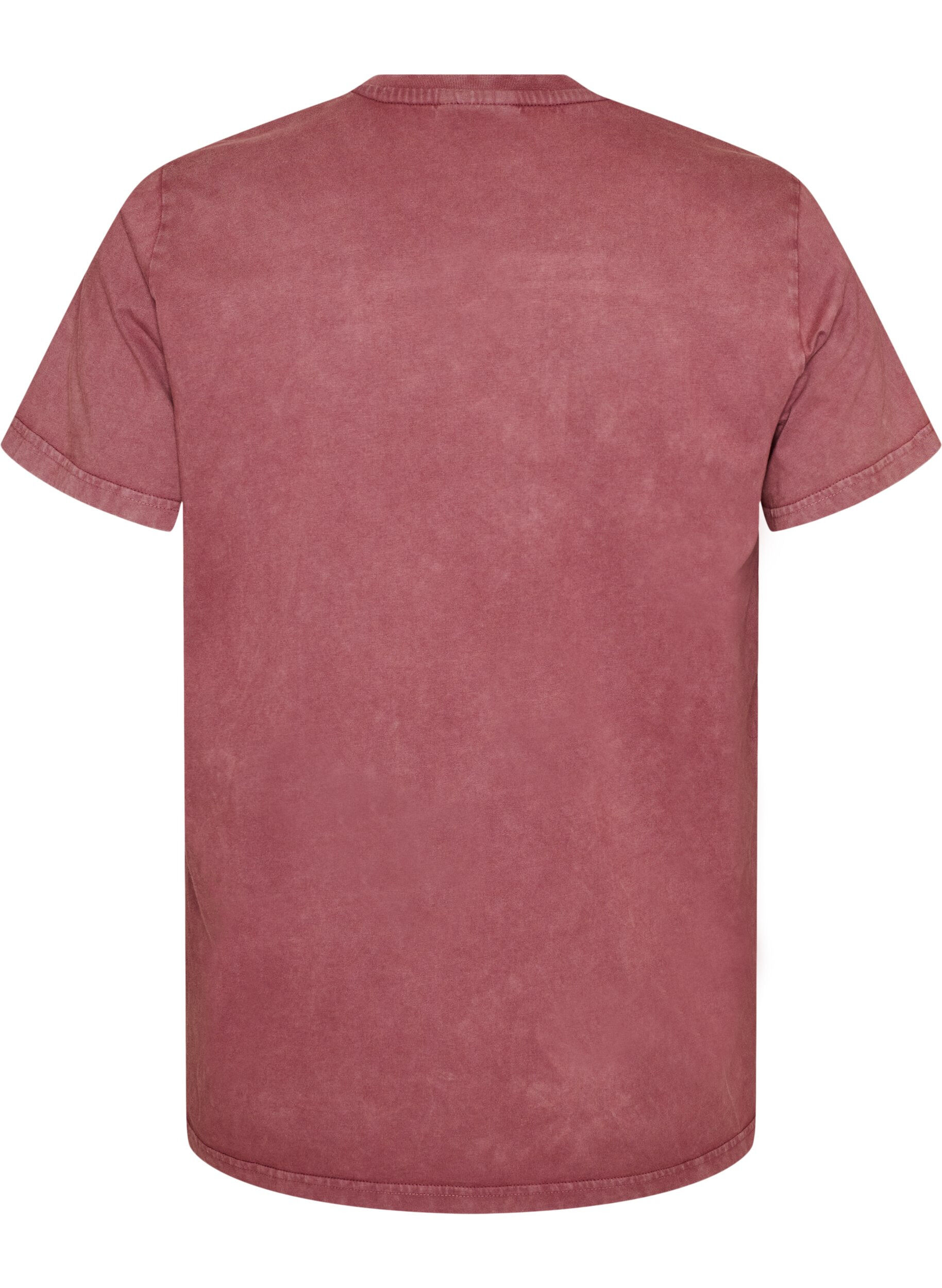 ZizziBaumwoll-T-Shirt mit Frontprint und gewaschener Optik, Rot, Packshot image number 1
