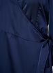 Kurzes Satinkleid im Wickeldesign, Blau, Packshot image number 2