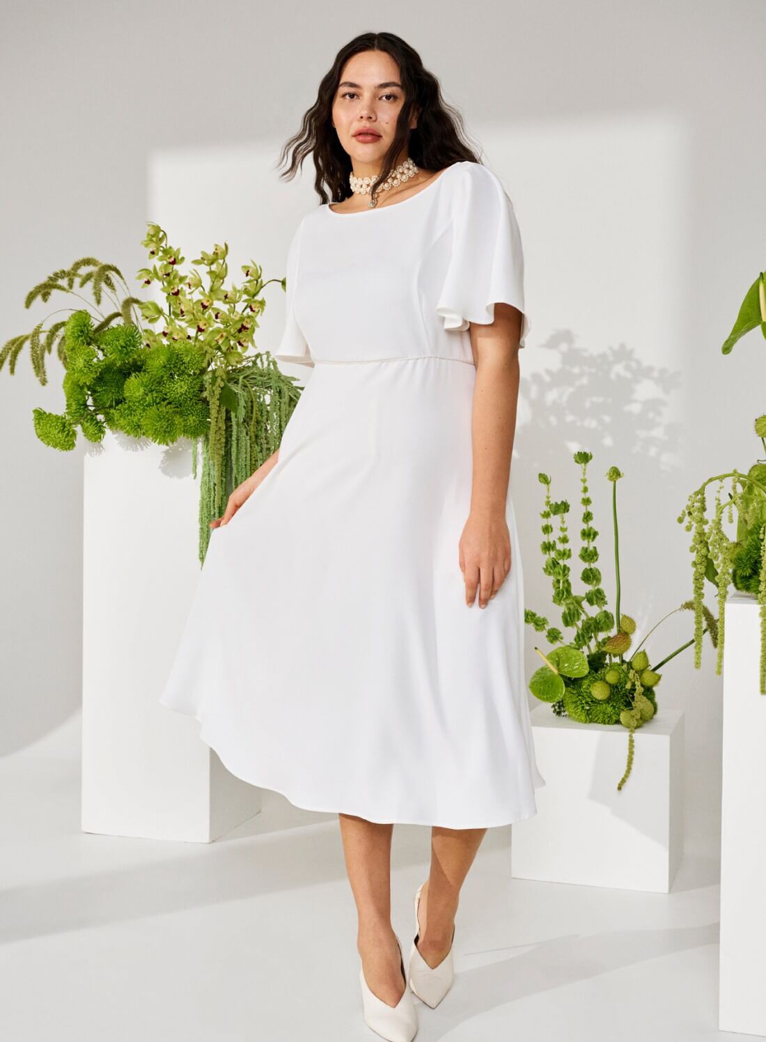 Empire kleid weiß kurz