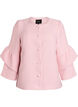 Jacke aus Boucl&eacute; mit R&uuml;schendetails, Pink, Packshot image number 0