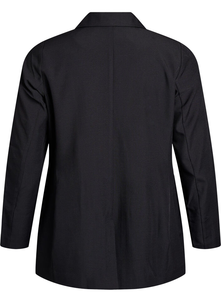 Blazer mit Taschen und Schlitzen, Schwarz, Packshot image number 1