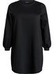 Kurzes Kleid aus Sweat mit Ballon&auml;rmeln, Schwarz, Packshot image number 0