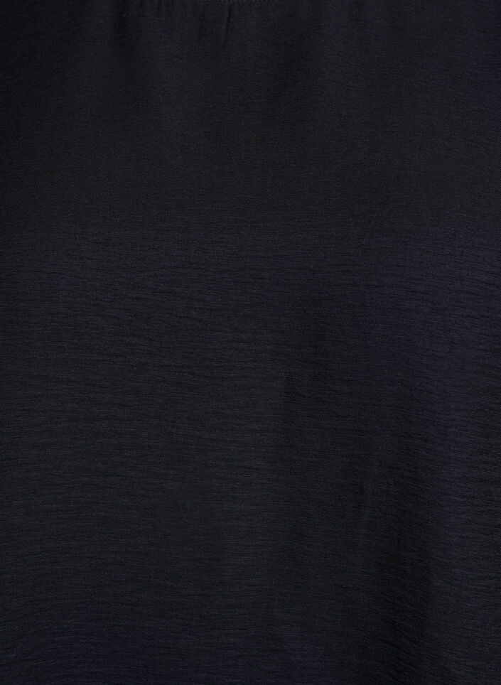 Bluse mit kurzen, weiten Ärmeln, Schwarz, Packshot image number 2