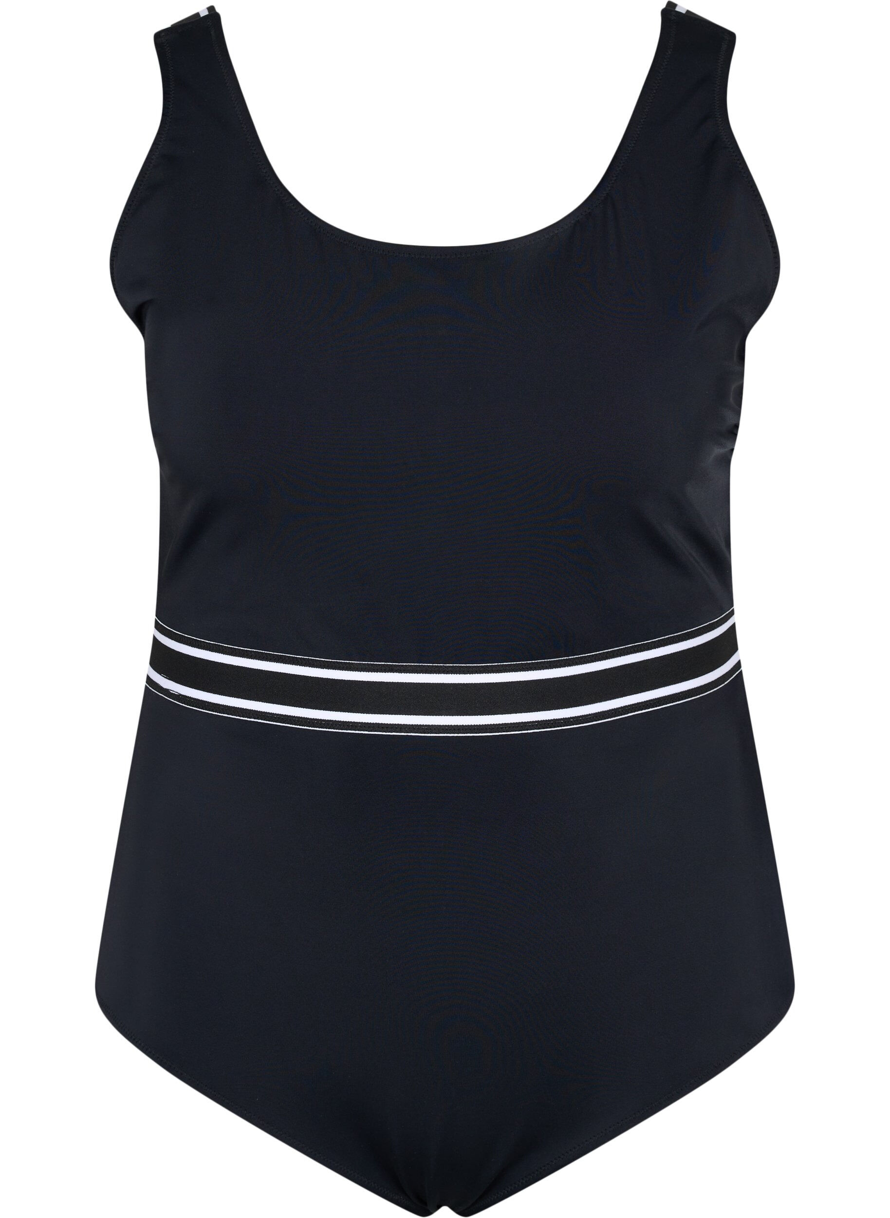 ZizziBadeanzug mit Rundhalsausschnitt, Black, Packshot image number 0