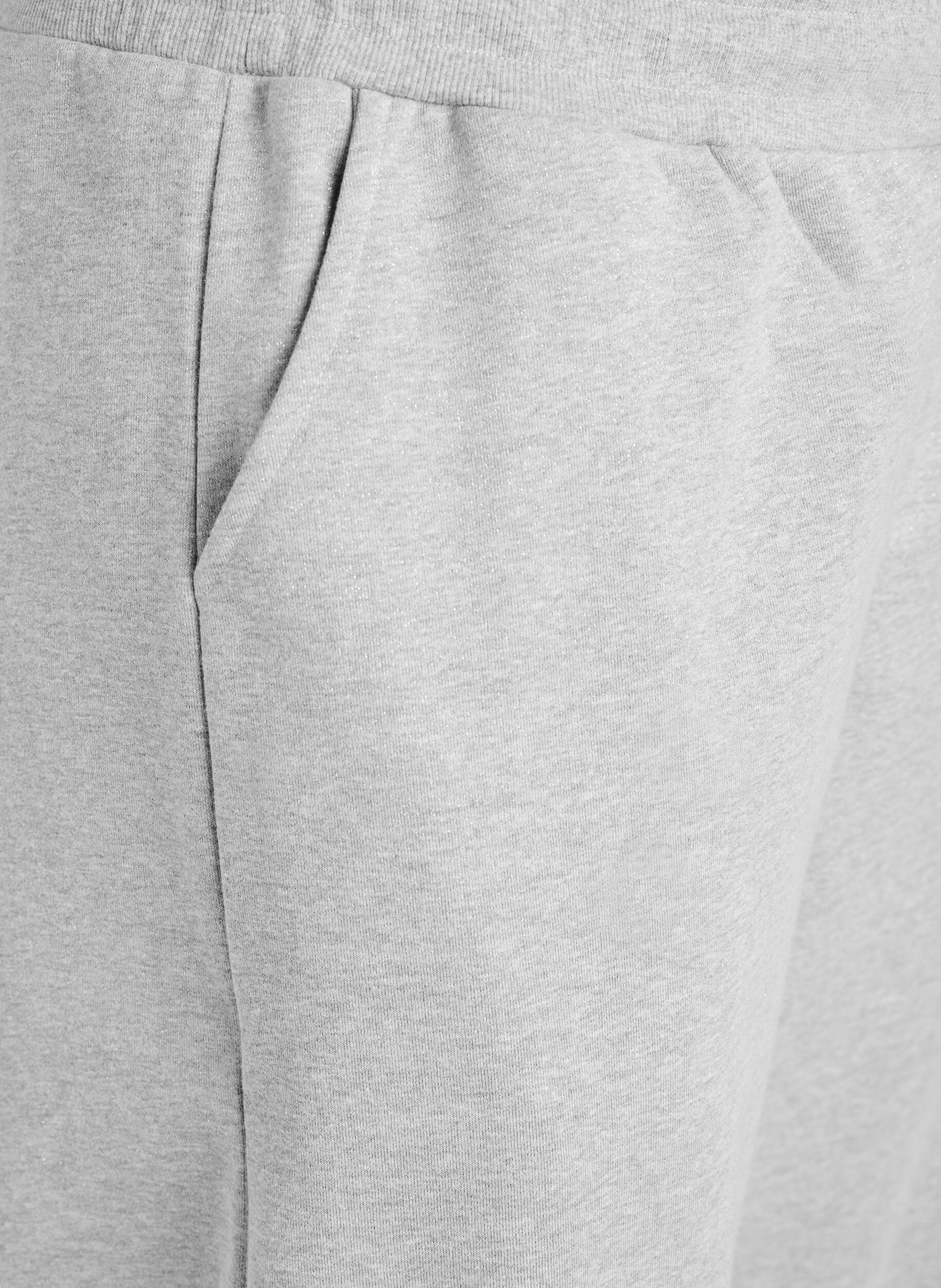 ZizziSweathose mit hoher Taille und Glitzerfaden, Grau, Packshot image number 2