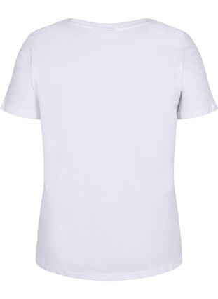 Bedrucktes Baumwoll-T-Shirt, B. White w. Black, Packshot image number 1