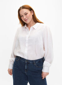 Bluse aus TENCEL™ Modal, Bright White, Model