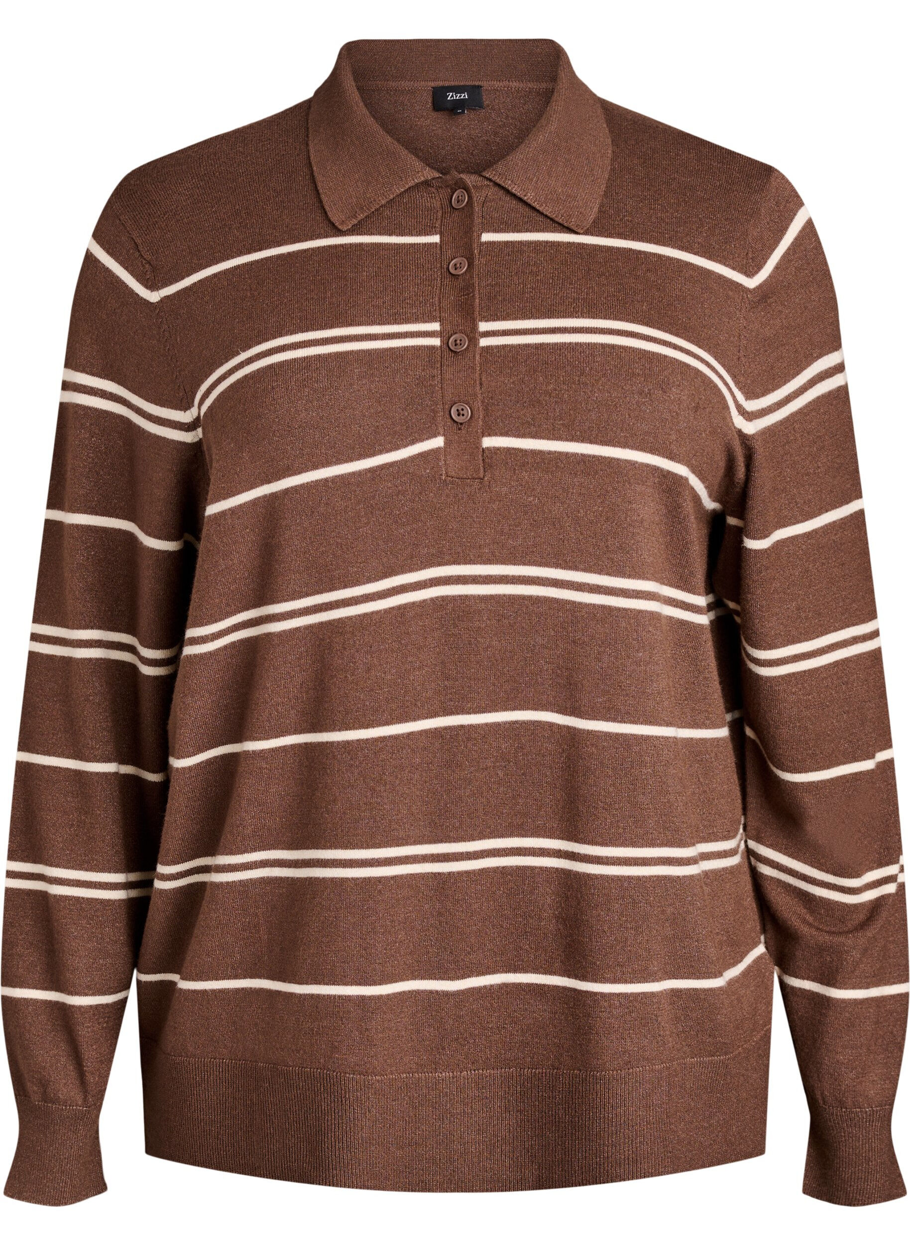 Strickbluse mit Kragen