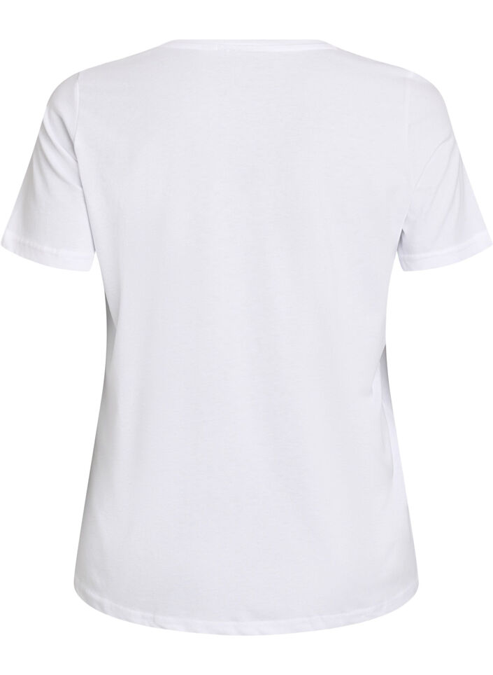 T-Shirt mit Print, Wei&szlig;, Packshot image number 1