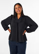 Bluse mit V-Ausschnitt und H&auml;kelband, Schwarz, Model image number 0