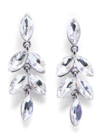 Silberfarbene Ohrringe mit Steinen