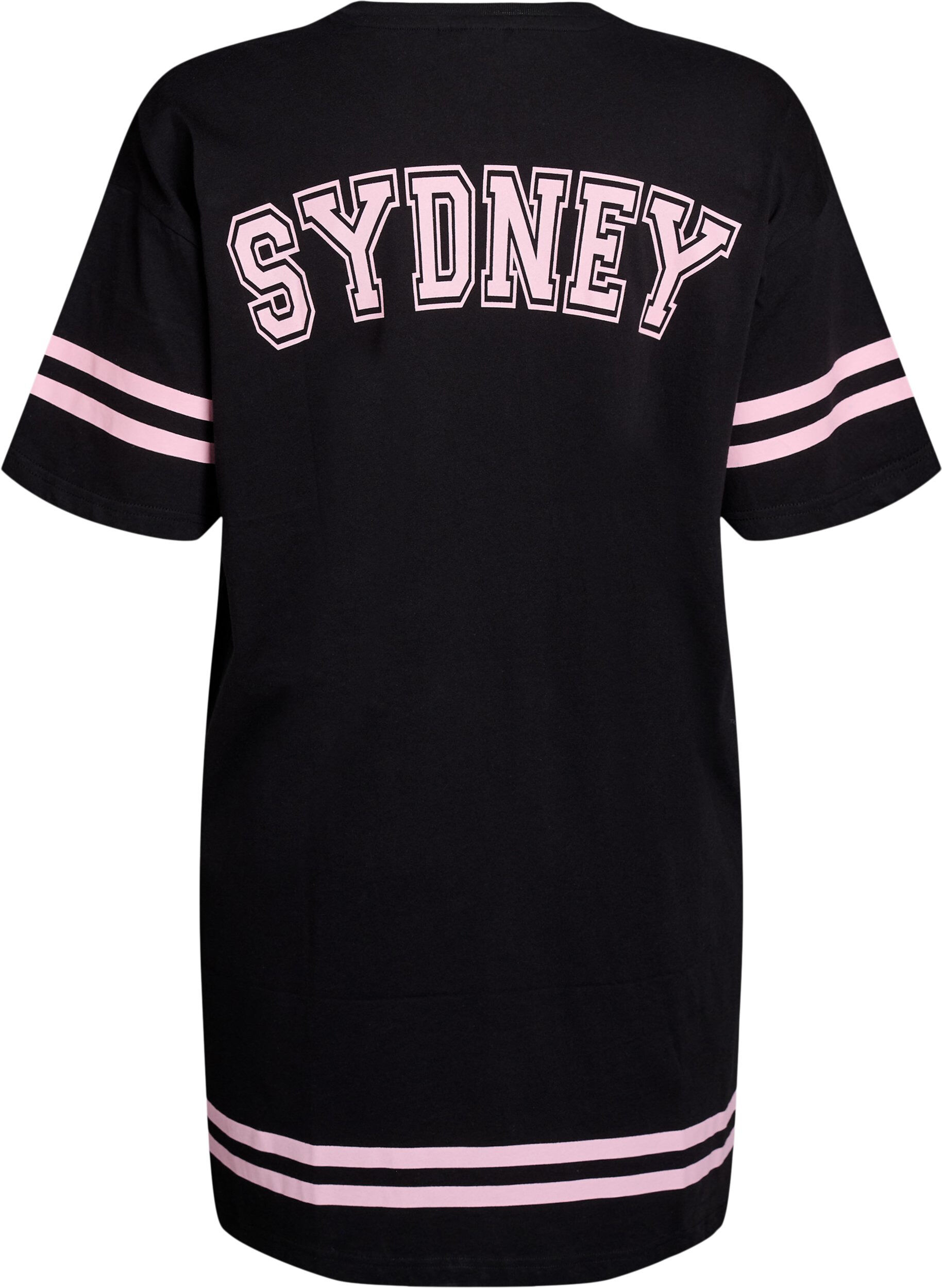 ZizziSportliches T-Shirtkleid aus Baumwolle., Schwarz, Packshot image number 1